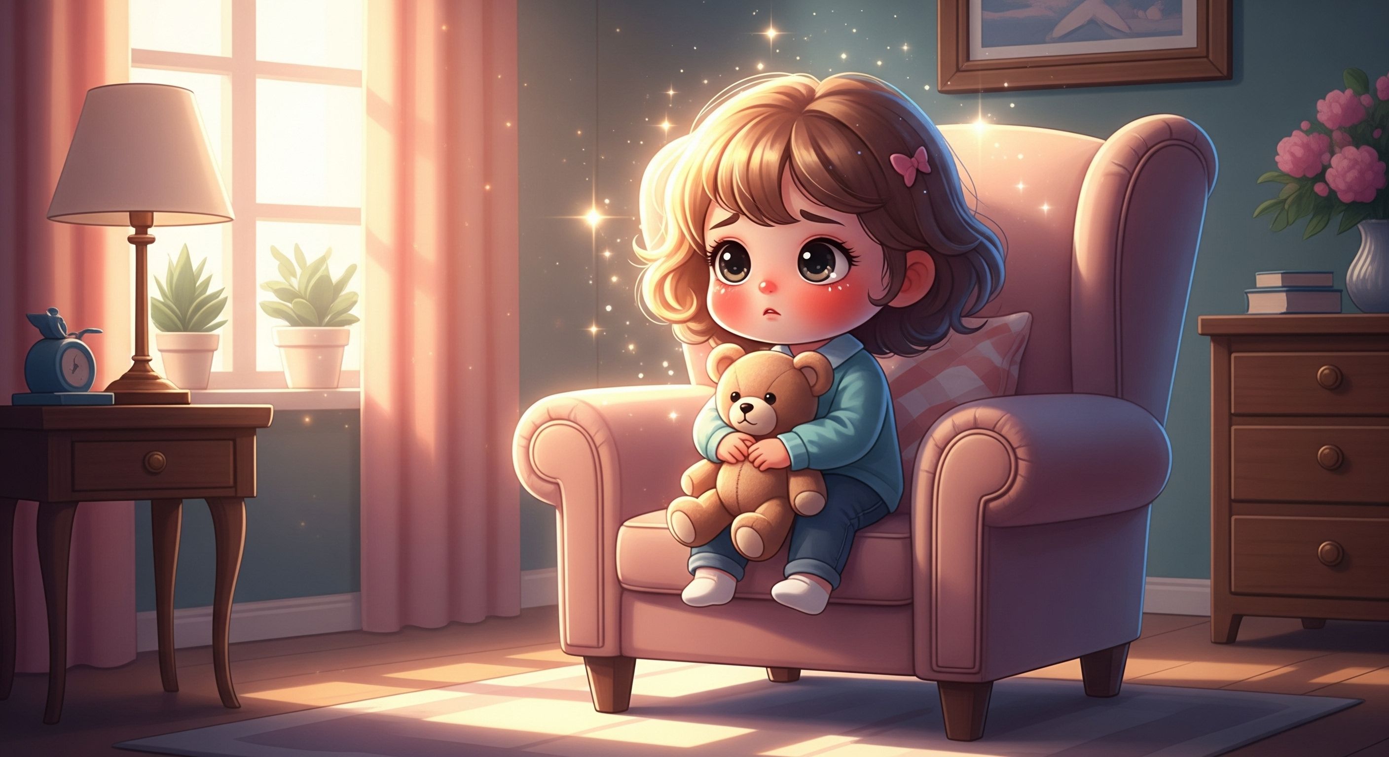 A child showing separation anxiety
