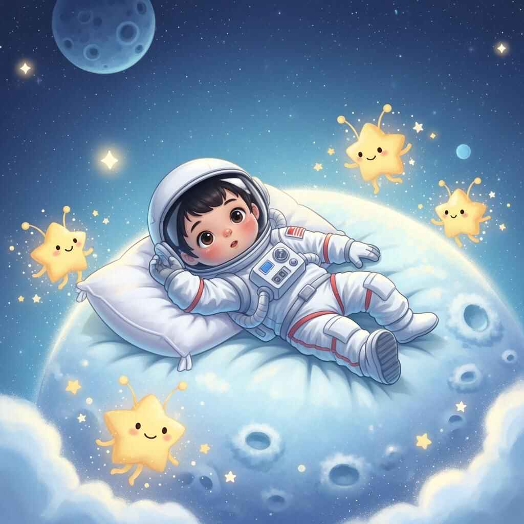 Personalized space adventure bedtime story for kids with astronaut theme
